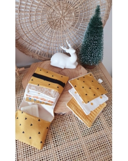 Duo Pochette de transport et 7 cotons lavables