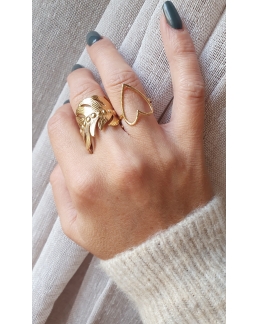 Bague - cœur argent