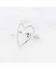 Bague - cœur argent